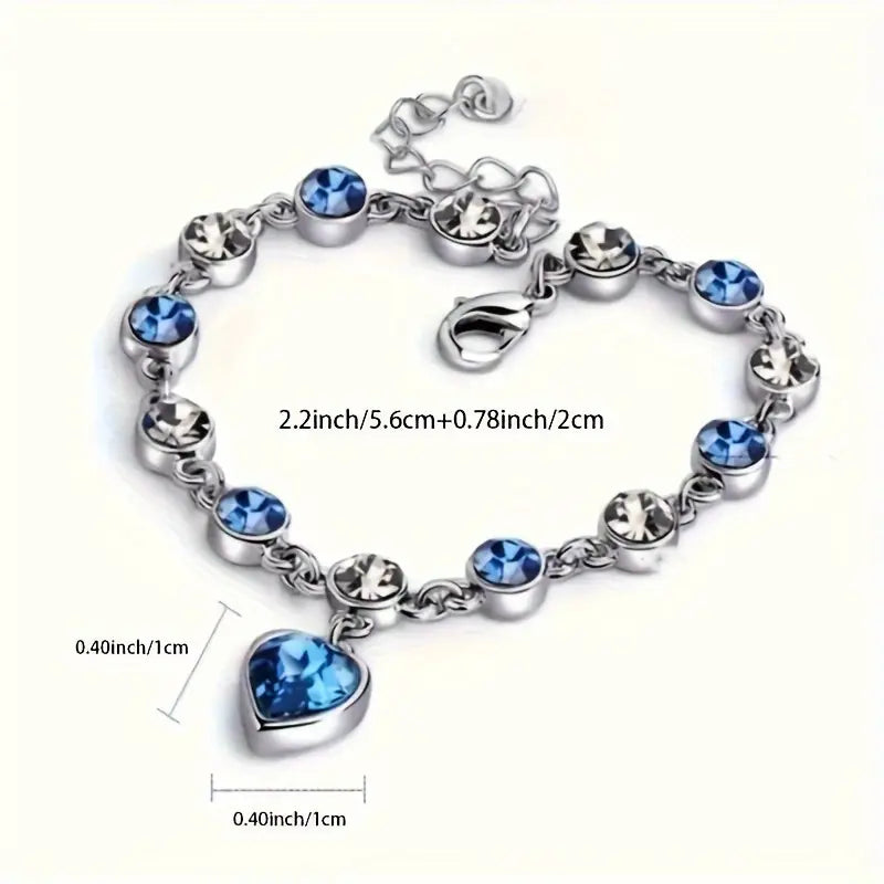 Ocean Heart Glow Bracelet | White Gold 4