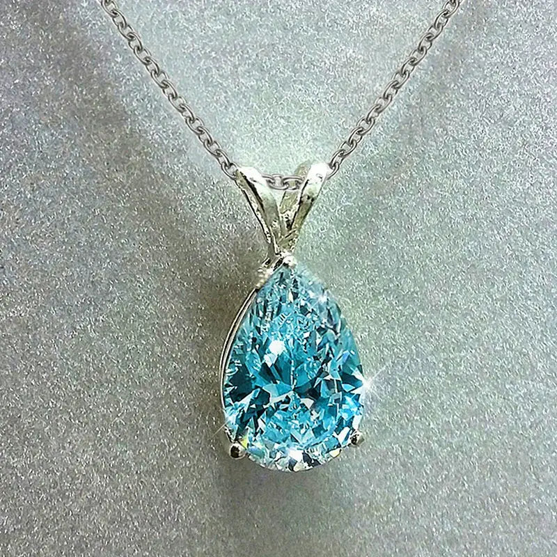 Ocean's Tear Necklace | White Gold 0
