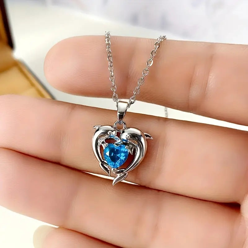 Oceanheart Twins Necklace | White Gold 3