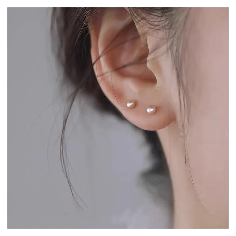 Olivia Sophia Pearl Stud Earrings | 14K Gold 4