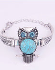 Owl Charm Bracelet | Turquoise and Silver 2