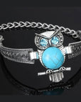 Owl Charm Bracelet | Turquoise and Silver 3