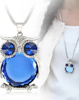 Owl Pendant Necklace | Crystal 1