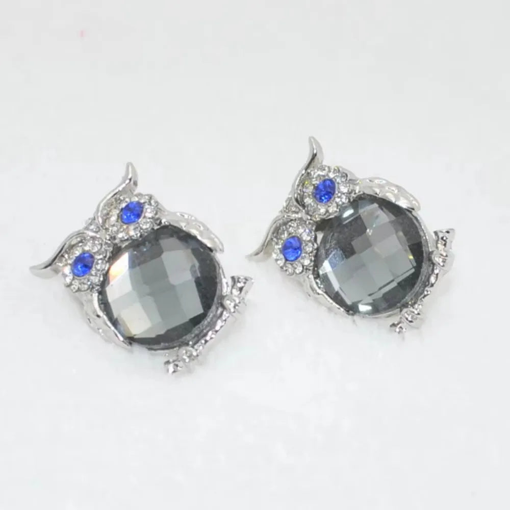 Owl Pendant Necklace | Crystal 5