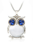 Owl Pendant Necklace | Crystal 7