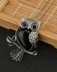 Owl Wisdom Pendant Necklace | Natural Crystal 11