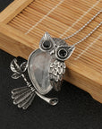 Owl Wisdom Pendant Necklace | Natural Crystal 12
