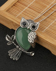 Owl Wisdom Pendant Necklace | Natural Crystal 16