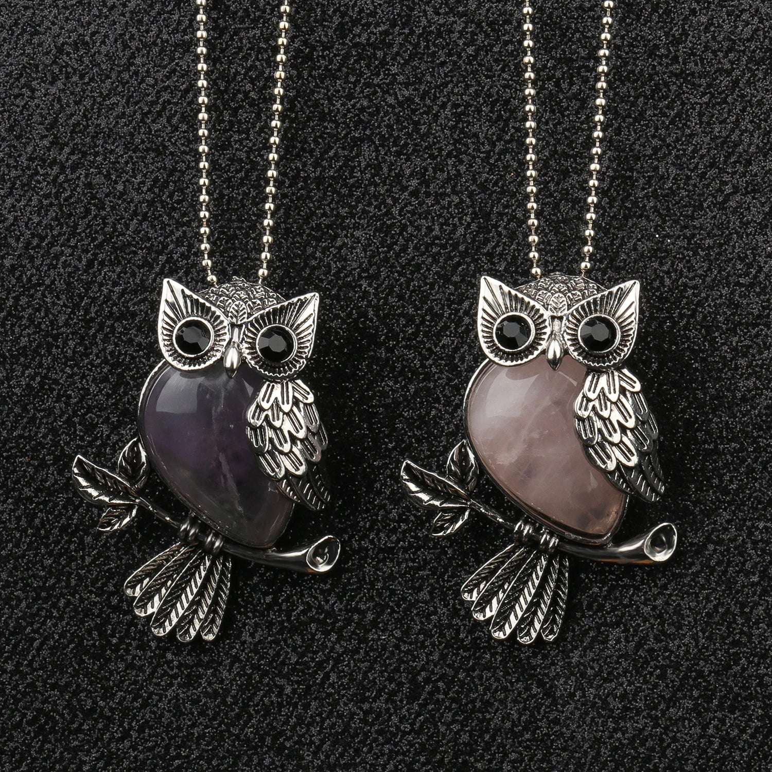 Owl Wisdom Pendant Necklace | Natural Crystal 3