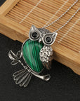 Owl Wisdom Pendant Necklace | Natural Crystal 8