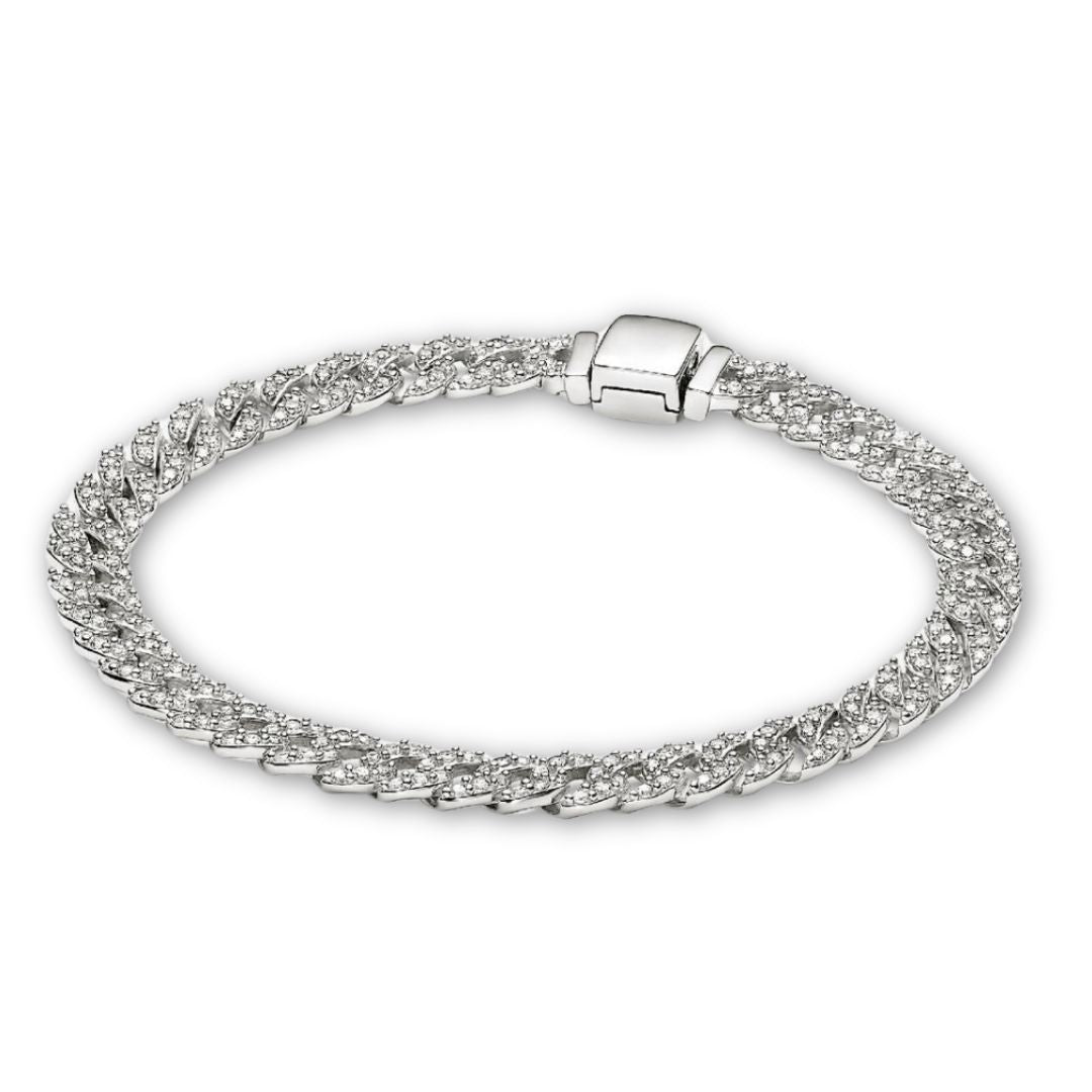 Pave Cuban Bracelet | Gold 1