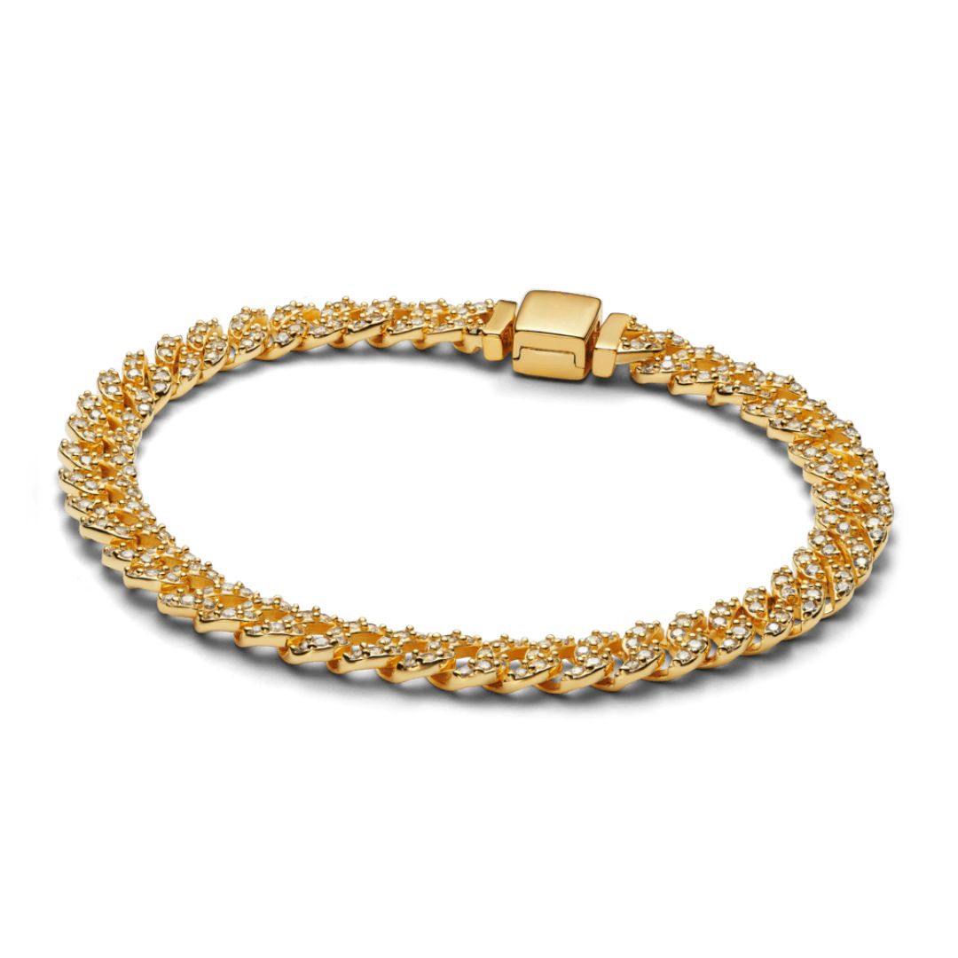 Pave Cuban Bracelet | Gold 2