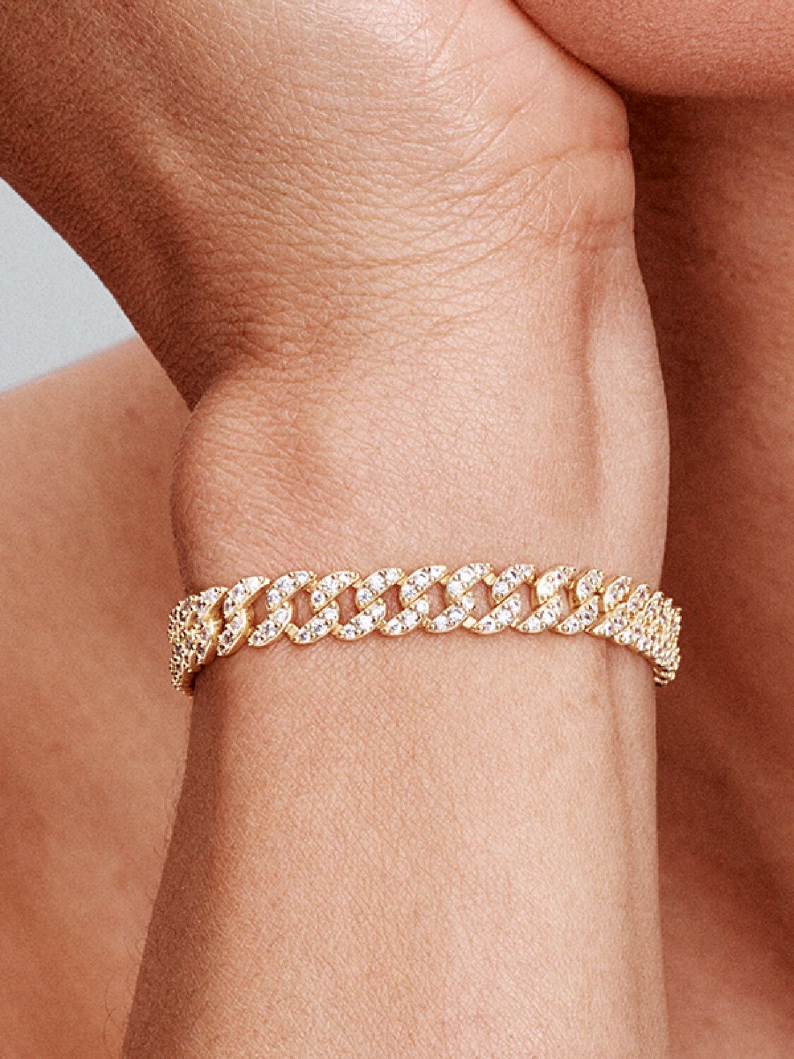 Pave Cuban Bracelet | Gold 5