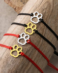 Paw Print Cord Bracelet | Adjustable Bracelet | Sterling Silver Charm | Pet Lover Gift 2