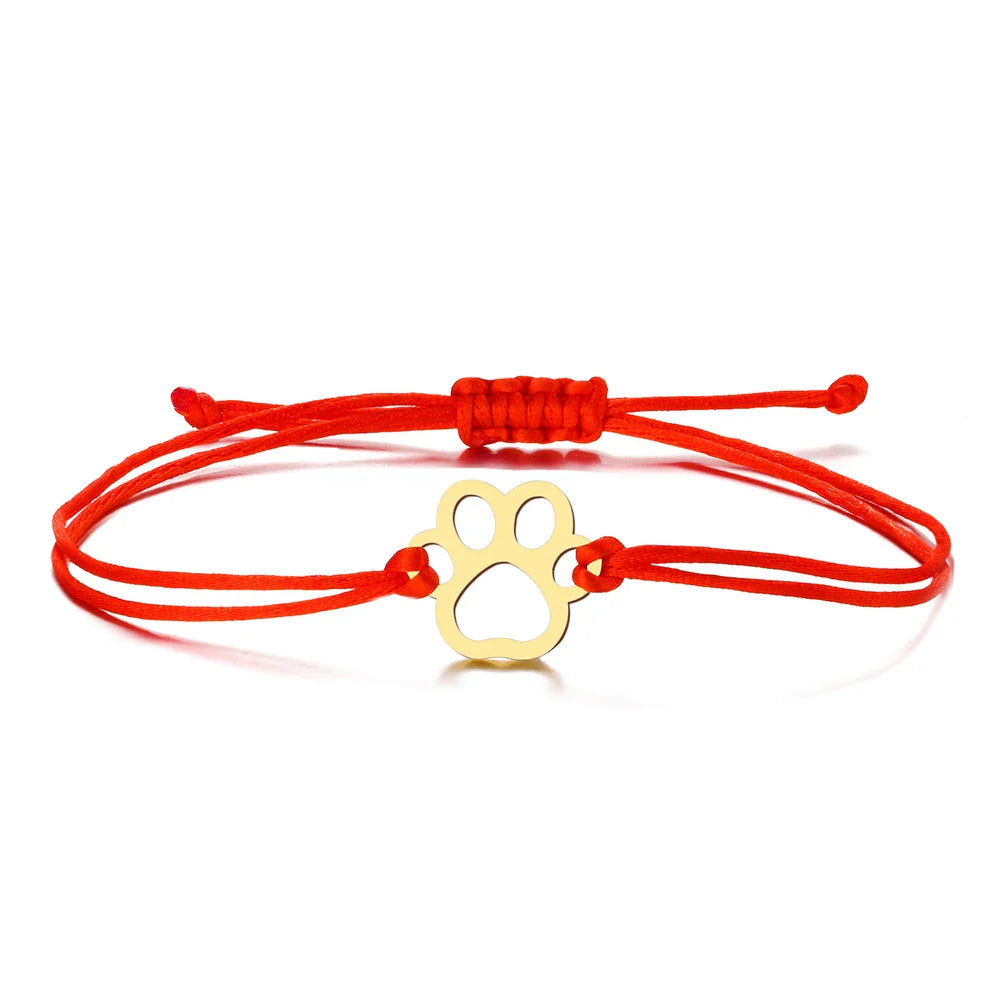 Paw Print Cord Bracelet | Adjustable Bracelet | Sterling Silver Charm | Pet Lover Gift 3