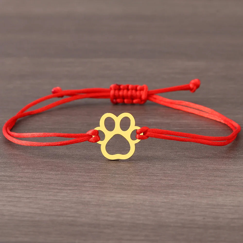 Paw Print Cord Bracelet | Adjustable Bracelet | Sterling Silver Charm | Pet Lover Gift 4