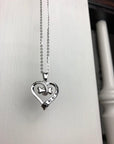 Paw Print Heart Necklace | Stainless Steel 0