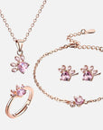 Paw Print Jewelry Set | Rose Gold 0