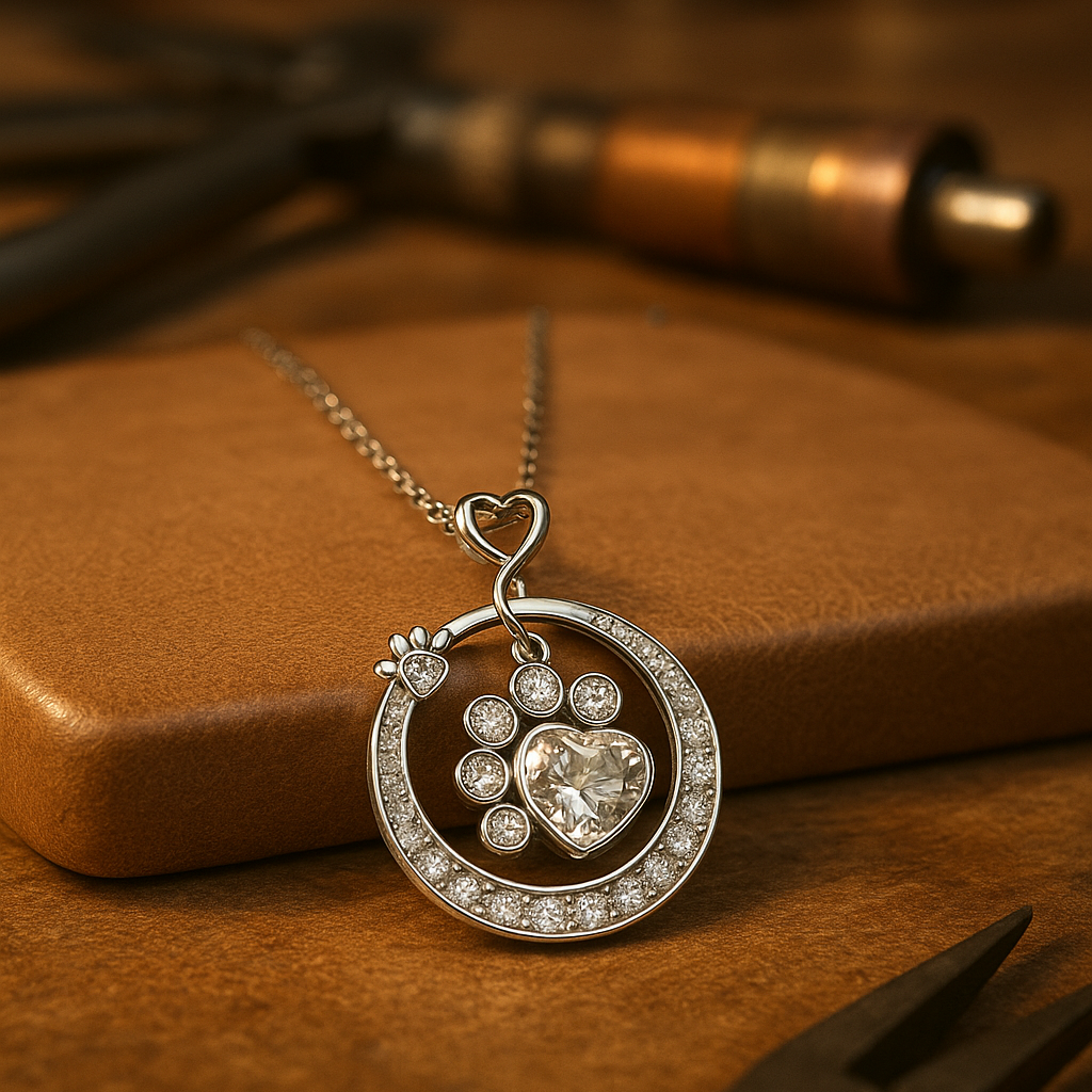Paw Print Necklace | 925 Sterling Silver 0