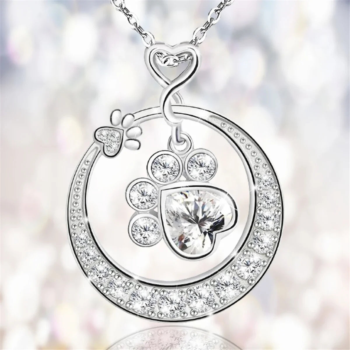 Paw Print Necklace | 925 Sterling Silver 1