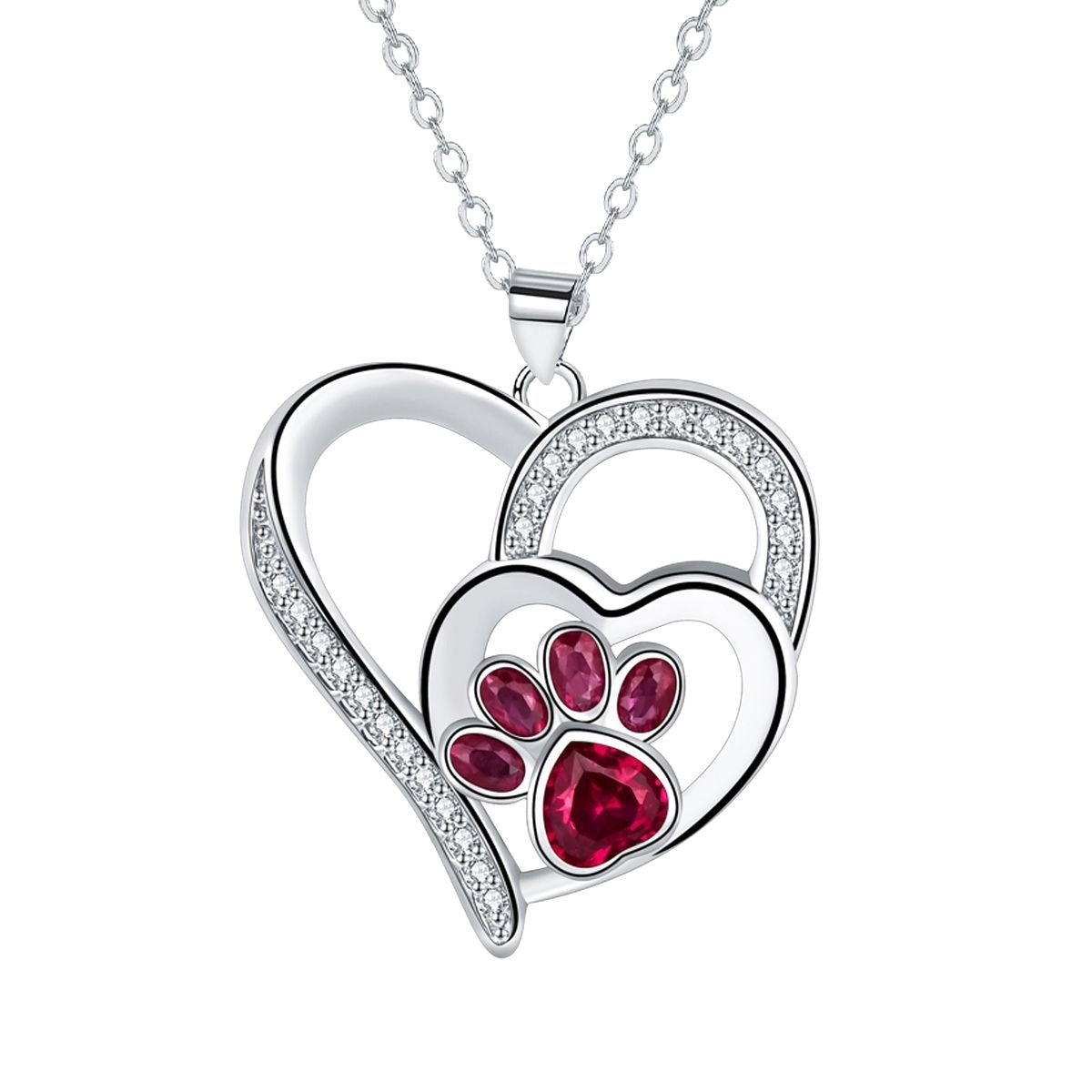 Paw Print Necklace | Silver 0