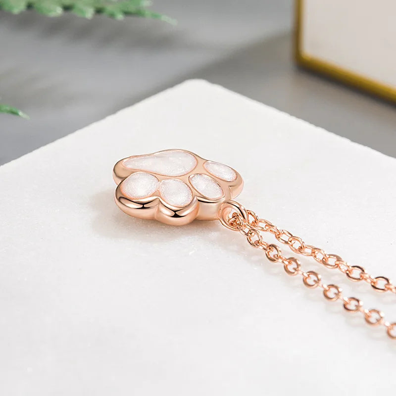 Paw Print Pendant Necklace | Sterling Silver 2