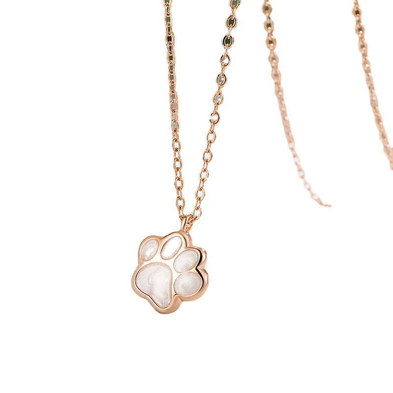 Paw Print Pendant Necklace | Sterling Silver 3