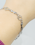 Paw Print and Bone Charm Bracelet | Sterling Silver 5