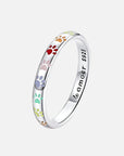 Paw Tribute | Jewelry Ring | Sterling Silver Ring | Enamel Design 0