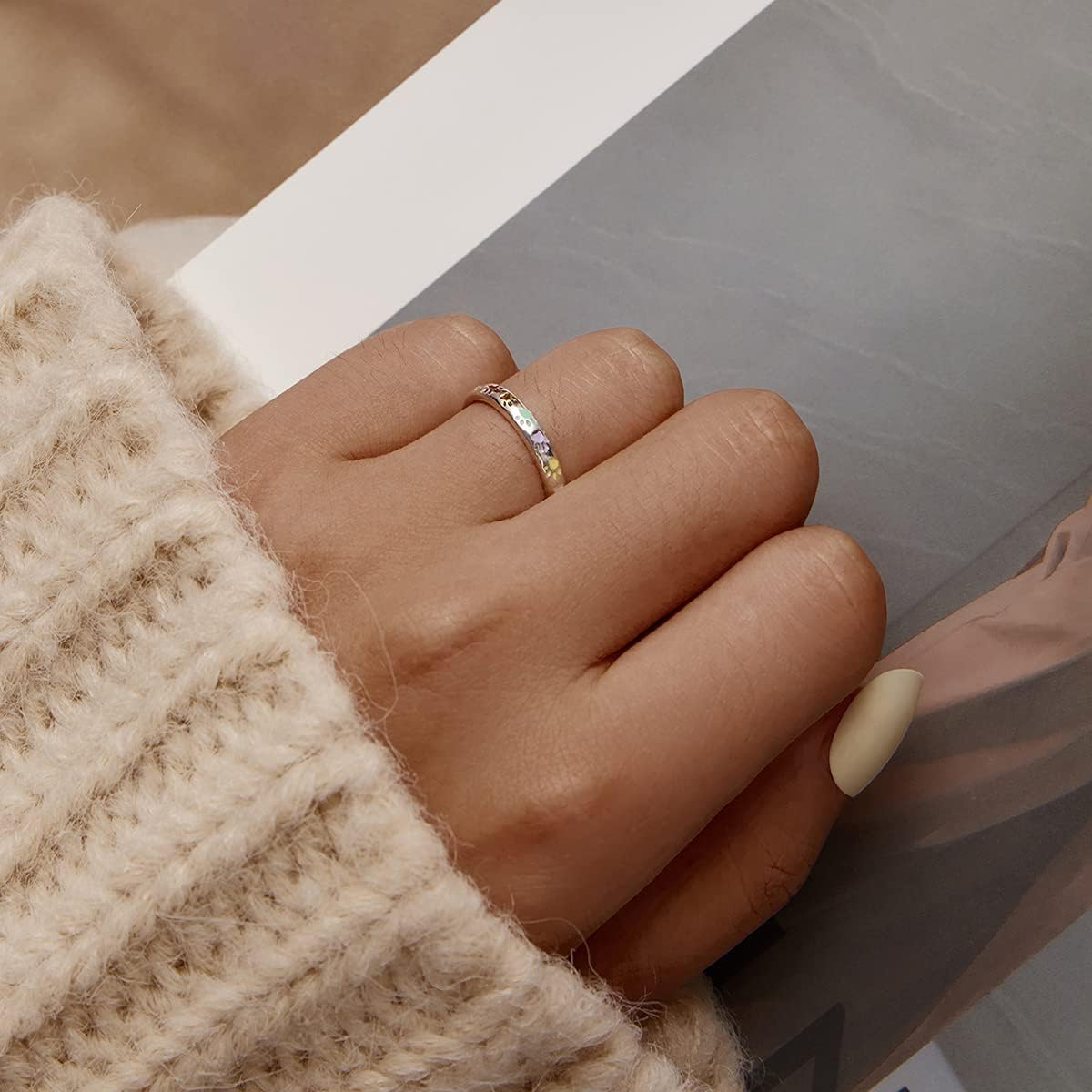 Paw Tribute | Jewelry Ring | Sterling Silver Ring | Enamel Design 1