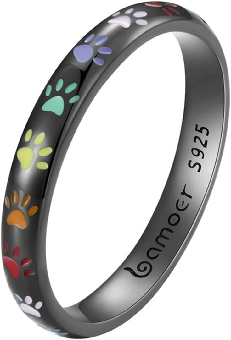 Paw Tribute | Jewelry Ring | Sterling Silver Ring | Enamel Design 4