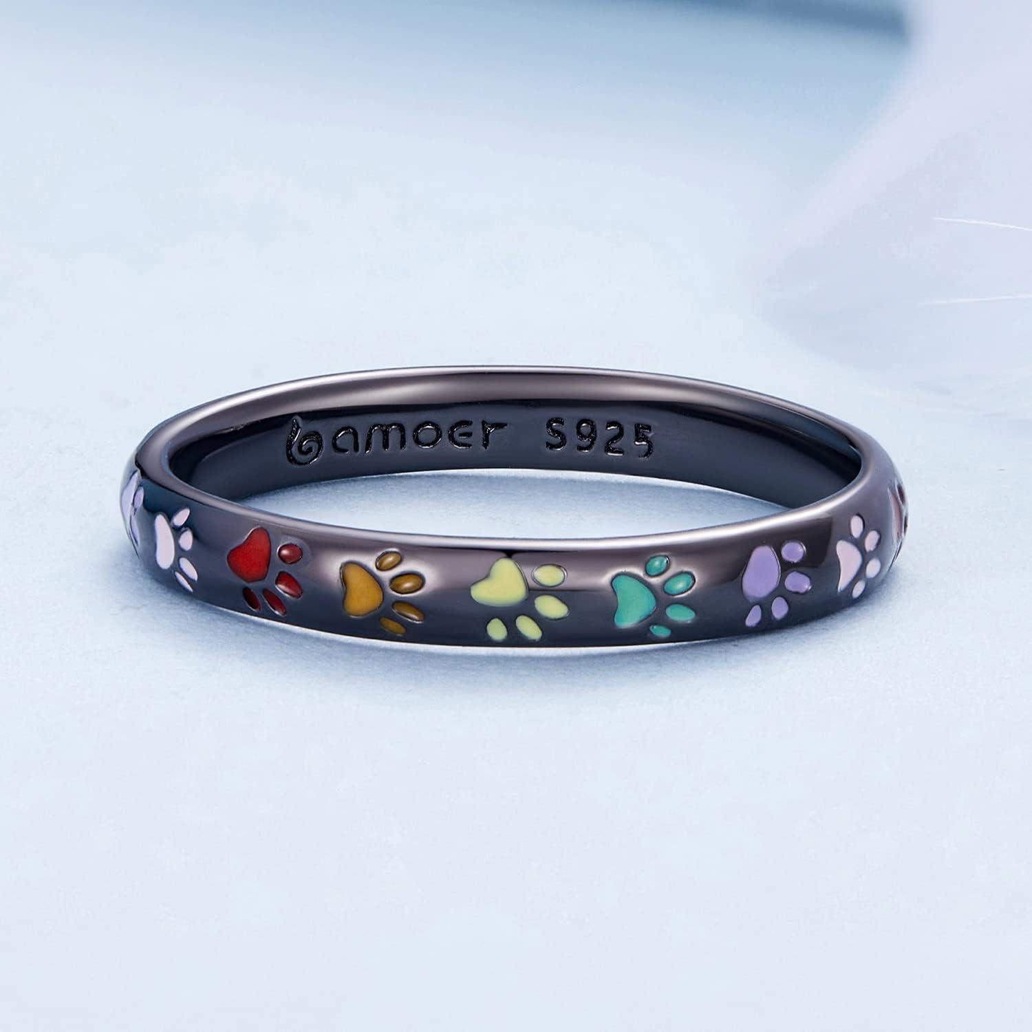 Paw Tribute | Jewelry Ring | Sterling Silver Ring | Enamel Design 5