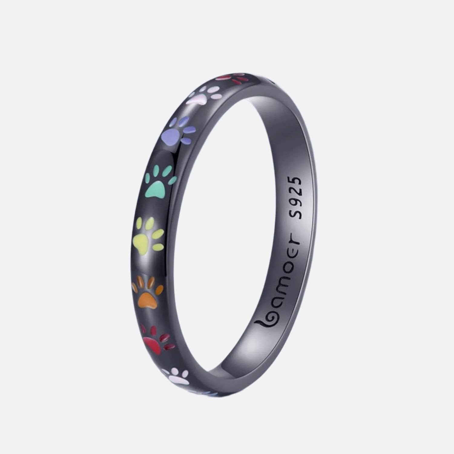 Paw Tribute | Jewelry Ring | Sterling Silver Ring | Enamel Design 6