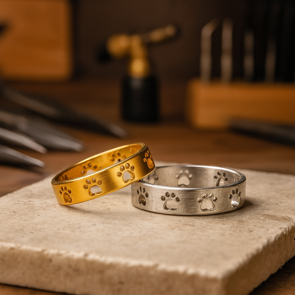 Pawfect Love | Paw Print Ring | Stainless Steel Jewelry | Animal Lover Gift 1