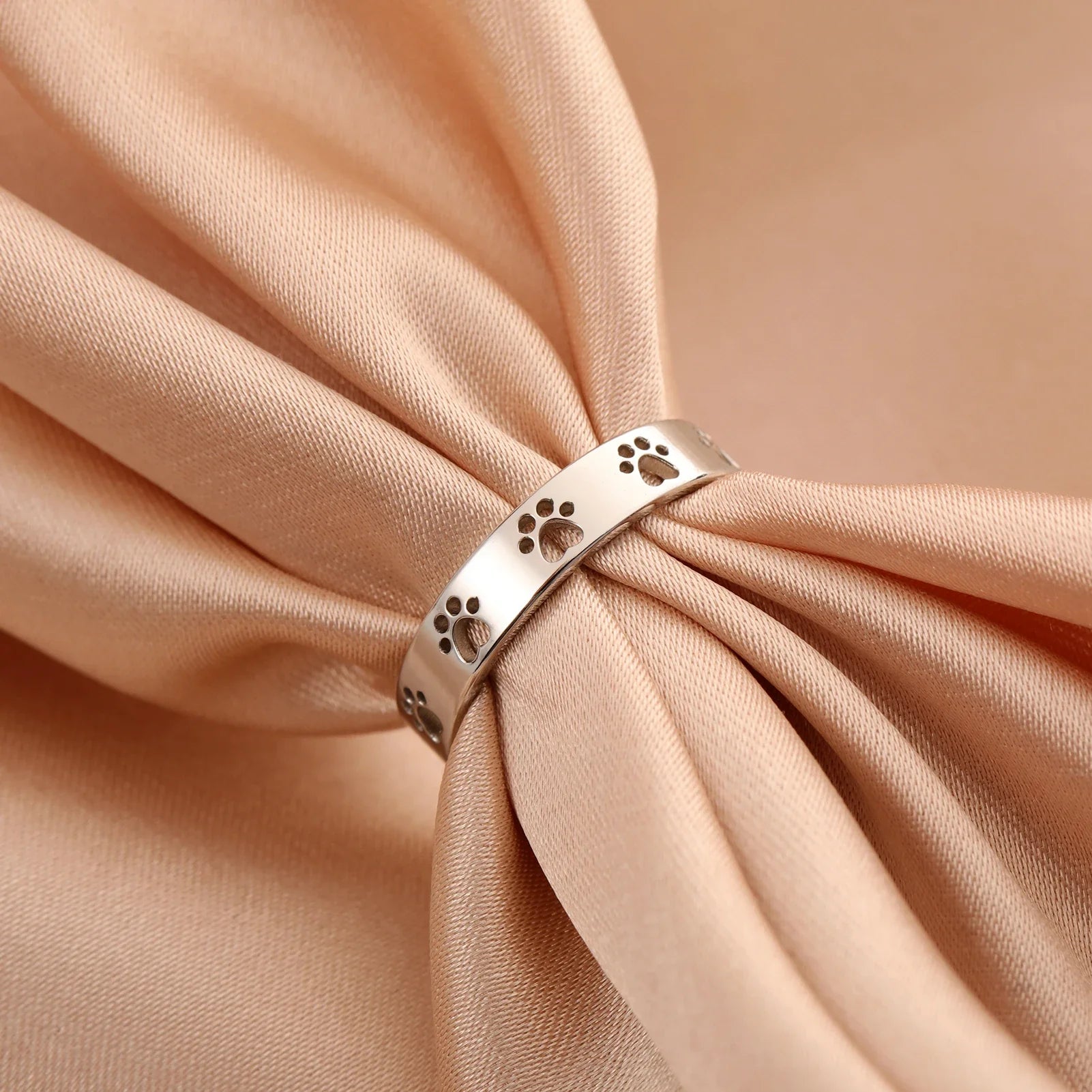 Pawfect Love | Paw Print Ring | Stainless Steel Jewelry | Animal Lover Gift 3