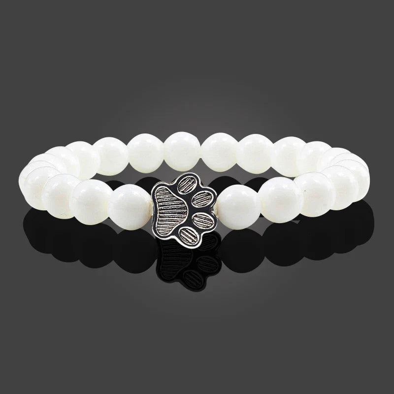Pawprint Memory Bracelet | Natural Stone Jewelry | Healing Crystal Accessory 1