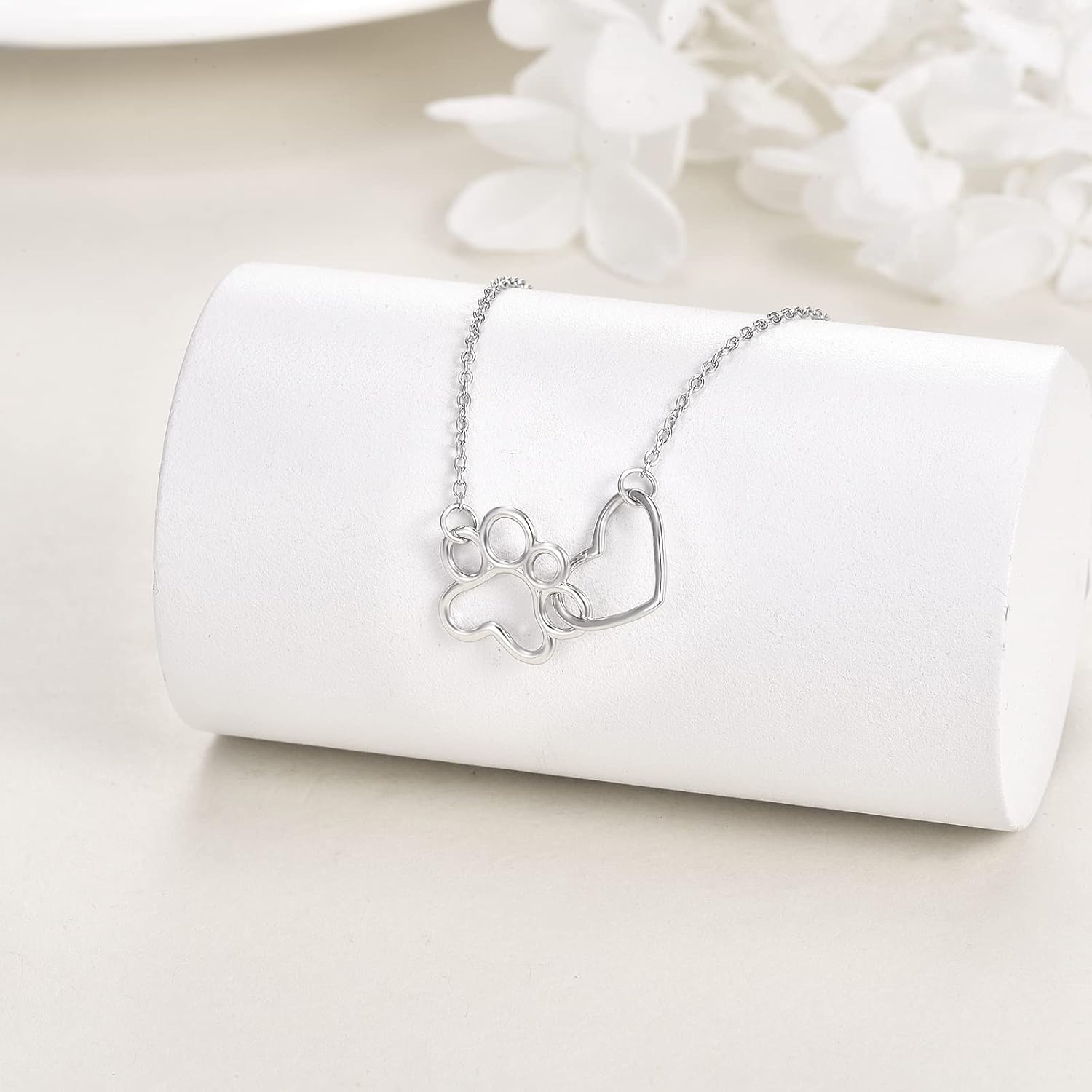 Pet Affection | Necklace | Paw Print Jewelry | Heart Pendant 2