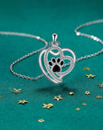 Pet Lover's Charm | Paw Print Necklace | Animal Jewelry | Delicate Clavicle Accessory 1