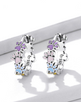 Pet Lovers' Delight | Colorful Paws Hoops | Sterling Silver Earrings | Adorable Animal Jewelry 2