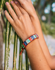 Rainbow Jasper Leather Wrap Bracelet | Leather 1