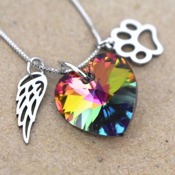 Rainbow Memorial Necklace | Stainless Steel 1