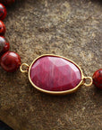 Red Jasper Bead Bracelet | Alloy 2