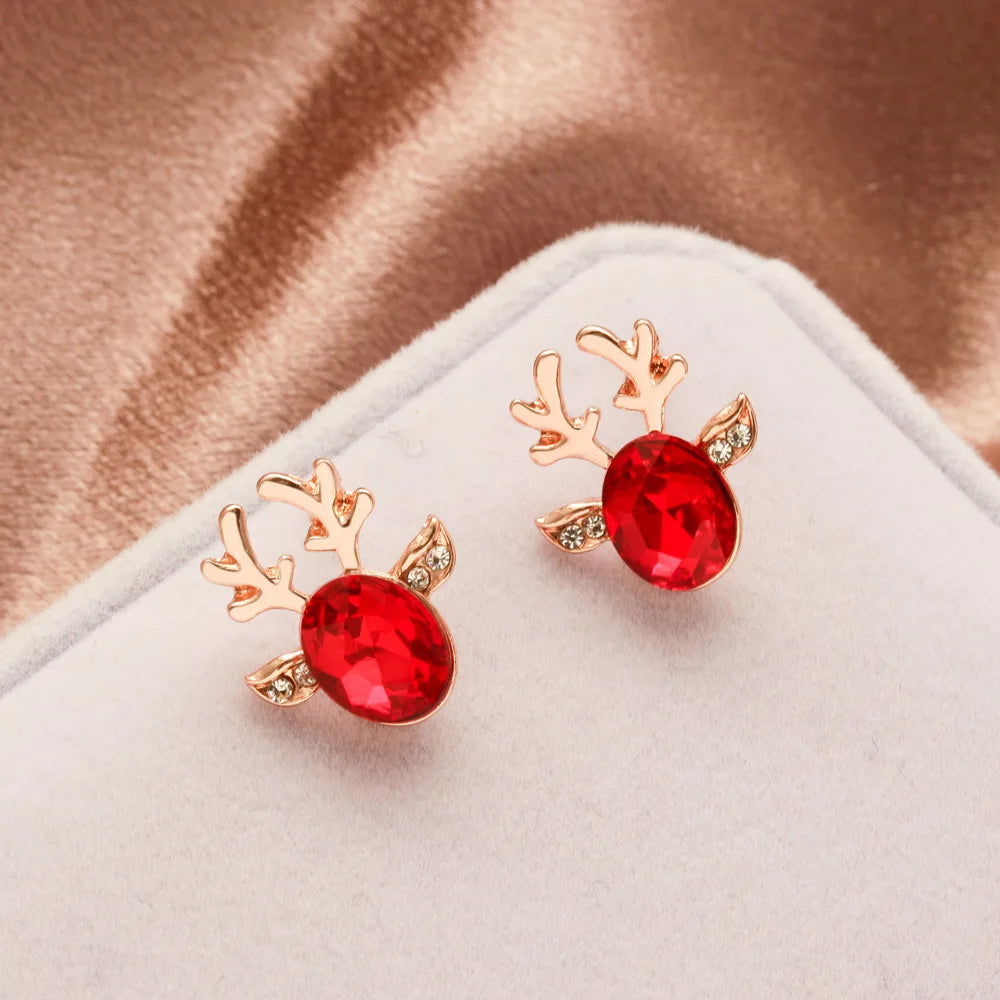 Reindeer Joy | Earrings | Crystal Studs | Holiday Accessories 1
