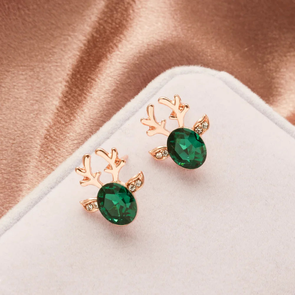 Reindeer Joy | Earrings | Crystal Studs | Holiday Accessories 2