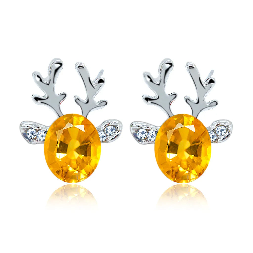 Reindeer Joy | Earrings | Crystal Studs | Holiday Accessories 3