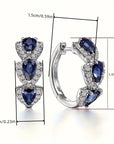 Royal Sapphire Crest Earrings | White Gold 4