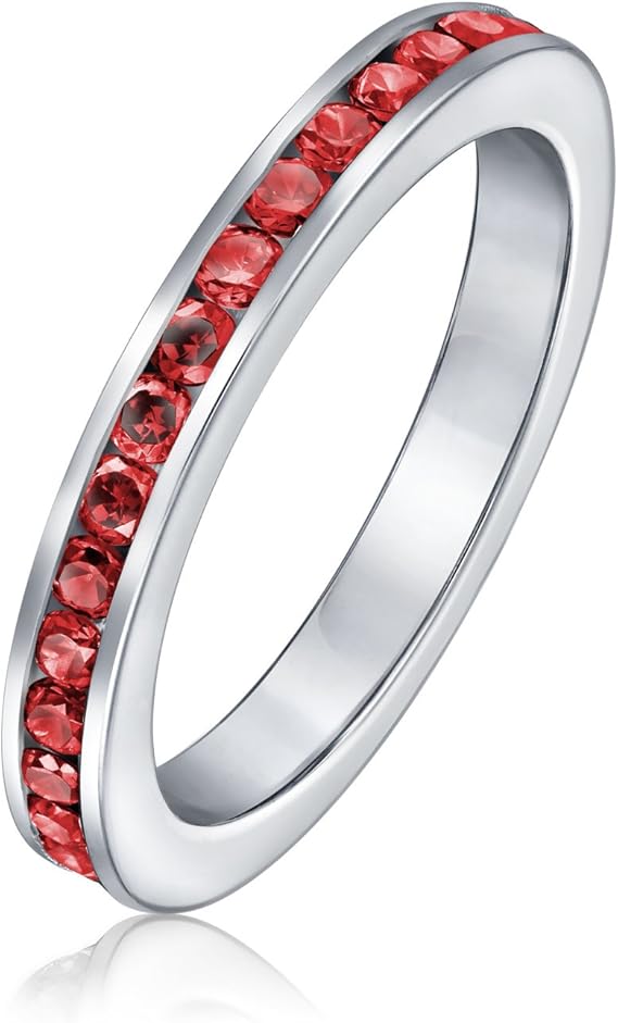 Ruby Eternity Band Ring | White Gold 0