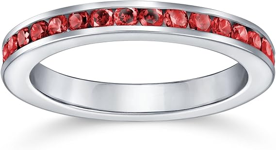 Ruby Eternity Band Ring | White Gold 1