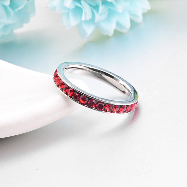 Ruby Eternity Band Ring | White Gold 2