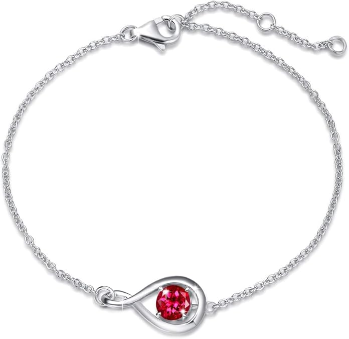 Ruby Infinity Bracelet | White Gold 0